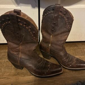 Ariat Chestnut Leather Cowboy Boots